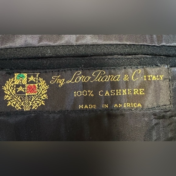 Loro Piana Nordstrom Cashmere Sport Coat Blazer Mens 43 100% Cashmere Black - Picture 6 of 13